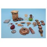 1940s Costume Jewelry Art Glass Bracelet & Earring