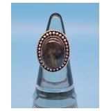 German Silver Labrodite Sz 7 Ring