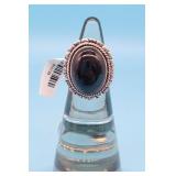 German Silver Black Onyx Sz 7 Ring