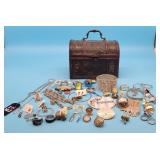 Ladies Costume Jewelry w Small Case