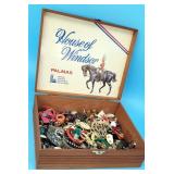 Ladies Costume Jewelry Earrings Mostly In Cigar Bo