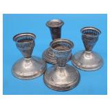 Empire Weighted Sterling Candle Stick Holders (4)
