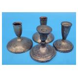 Gorham Sterling Weighted Candle Stick Holders, Ham