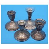 Empire, Douchin & Other Sterling Weighted Candle S