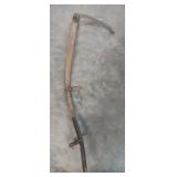 Vintage Scythe - Hand Forged Blade, Wood Handle