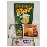 Vintage Beer Advertising Signs - Piels, Schaefer,