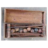 Antique Croquet Set in Wooden Box - Barenhope