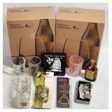 Barware Lot - Shot Glasses, Wine Glasses, Slate
