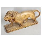 P. Alye Plaster Lion Sculpture - Vintage Figurine