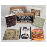 Home Decor Lot - Inspirational Wood Signs, Book