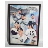 NY Yankees Framed Poster - Babe Ruth, Mantle,