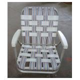 Vintage Aluminum Webbed Folding Lawn Chair