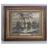 Civil War Print - Surrender of Gen. Lee Framed