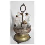 Antique Silverplated Perfume Dressing Table Set