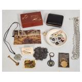 Mixed Jewelry & Collectibles Lot - Junk Drawer