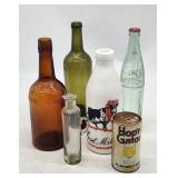 Vintage Bottle Collection - 6 Piece - Glass & Can