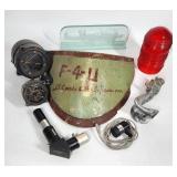 Vintage Aviation Gauges, Fragment, Red Light,
