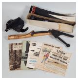 Vintage Marlin Rifle Scope, Leather Holster, Game