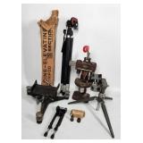 Vintage Camera Tripods & Redding Reloading Tool