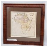 Antique 1790 Africa Map Engraving Framed