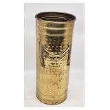 Hammered Brass Umbrella Stand with Rope Detail