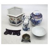Asian Porcelain Lot - Andrea Planter, Laughing