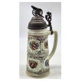 German Beer Stein - Cannon Lid - Shields
