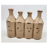 LOVE Decorative Bottle Vase - Farmhouse Decor
