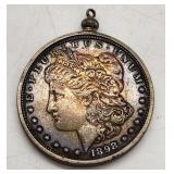 1898 Morgan Silver Dollar Coin Pendant