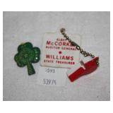 Vintage Cross of Peace Button & Reckless State Spe