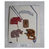 Vintage GOP Elephant Pins (4) Elephant Horseshoes