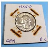 1955-D Silver Quarter