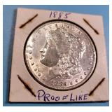 1885 Morgan Silver Dollar Proof Like