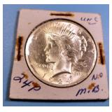 1924 Silver Peace Dollar