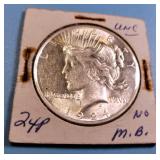 1924 Silver Peace Dollar