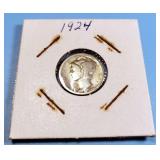 1924 Mercury Dime