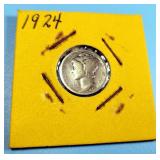 1924 Mercury Dime