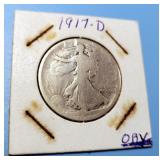 1917-D Walking Liberty Half Dollar Obverse