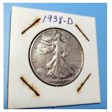 1938-D Walking Liberty Half Dollar