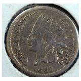 1862 Indian Head Cent White Penny