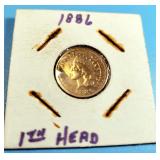 1886 Indian Head Cent Type 1