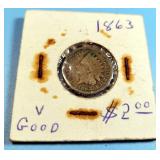 1863 Indian Head Cent