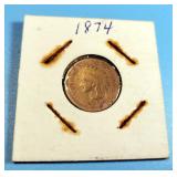 1874 Indian Head Cent