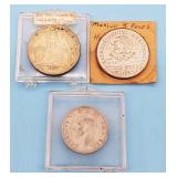 (3) Silver Foreign Coins