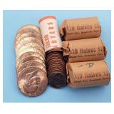 Bicentenial Lot - (3) Rolls Half Dollars (10) Ike