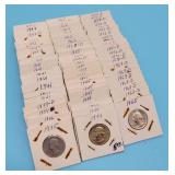 1935-1964 (50) & 1965-1977-D (23) Washington Quart