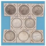 1879 - 1882 Morgan Silver Dollars (8)