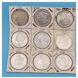 1890 Morgan Silver Dollars (9)