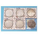 1889-O Morgan Silver Dollars (6)
