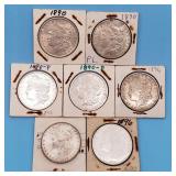 1890 - 1896 Morgan Silver Dollars (7)